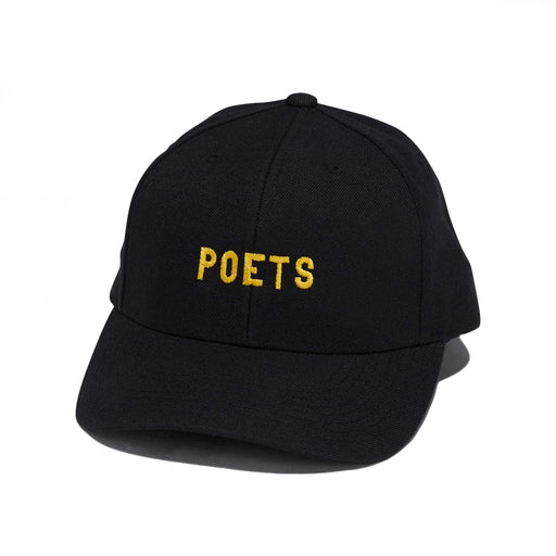 Poets Embroidered Cloth Snapback - Black Front