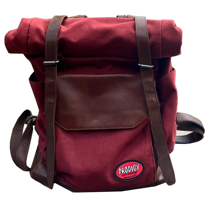Prodigy Maverick Roll Top Back Pack - Maroon Front