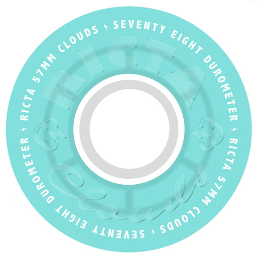 Ricta Cloud Transparent Aqua/White Wheels 78a 57mm Front
