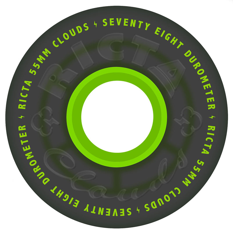 Ricta Cloud Transparent Black/Green Wheels 78a 55mm Front