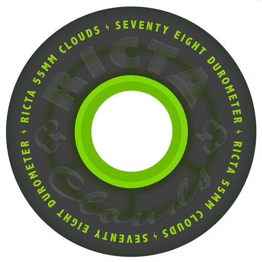 Ricta Cloud Transparent Black/Green Wheels 78a 55mm Front