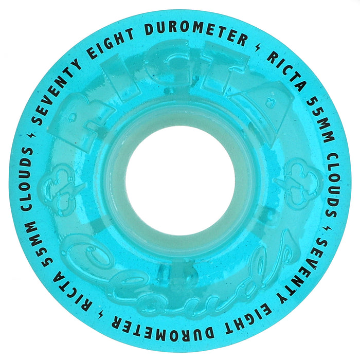 Ricta Cloud Transparent Blue Wheels 78a 55mm Front