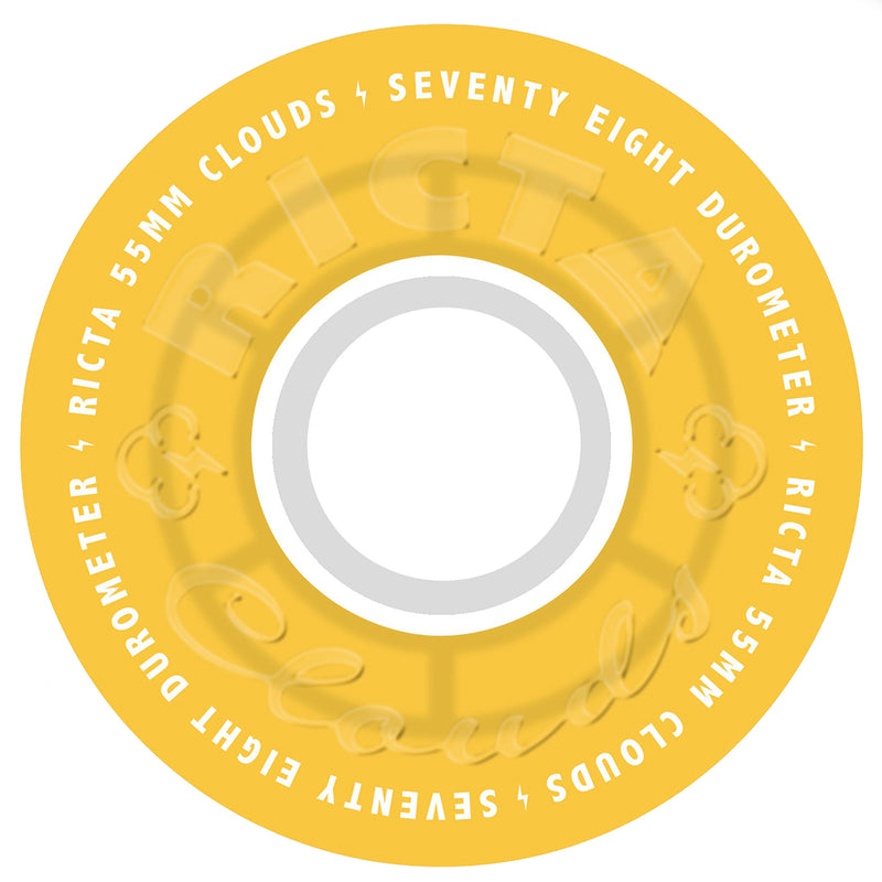 Ricta Cloud Transparent Citrus/White Wheels 78a 55mm Front