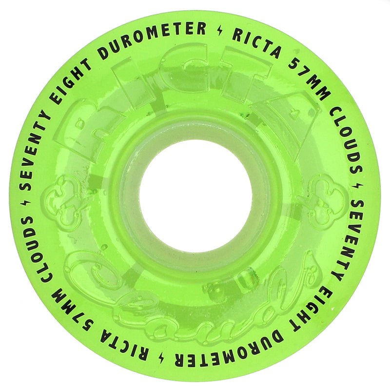 Ricta Cloud Transparent Green Wheels 78a 57mm Front