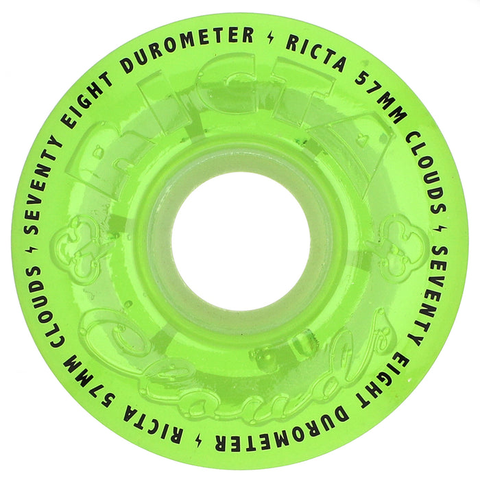 Ricta Cloud Transparent Green Wheels 78a 57mm Front
