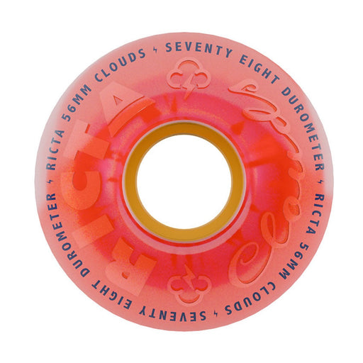 Ricta Cloud Transparent Pink/Citrus Wheels 78a 56mm Front