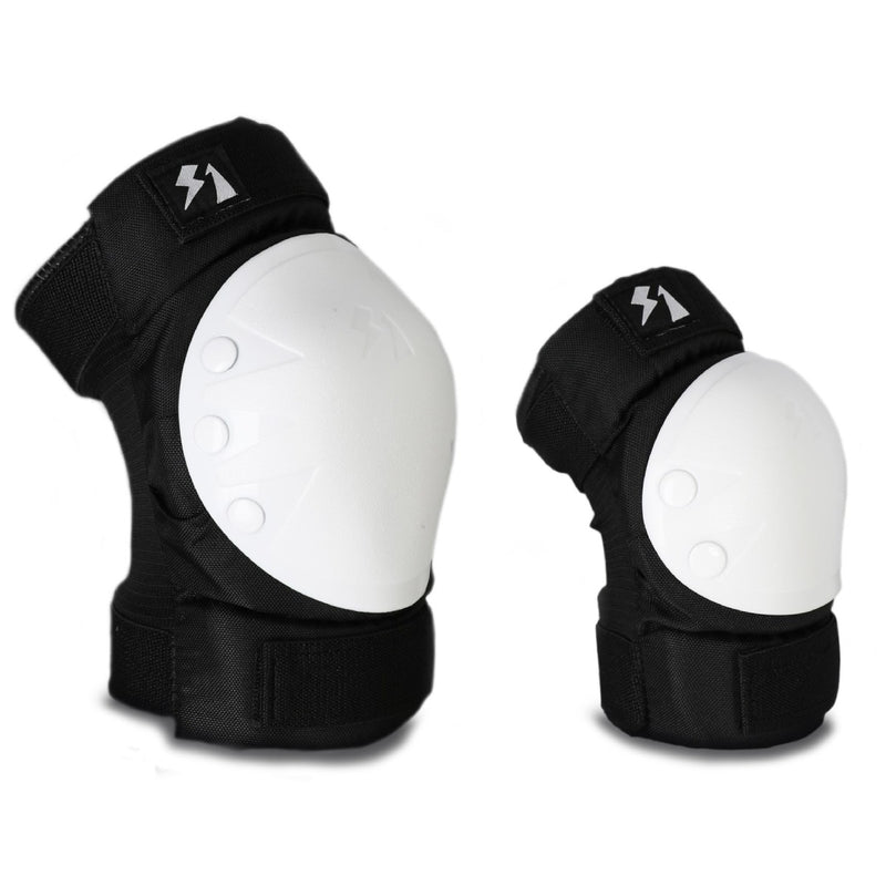 S1 Shred Skateboard Pad Set - Black Knee Side View