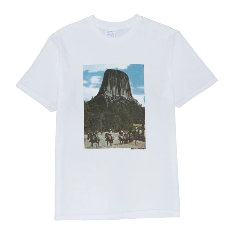 Sci-Fi Fantasy Devil's Tower T-Shirt - White