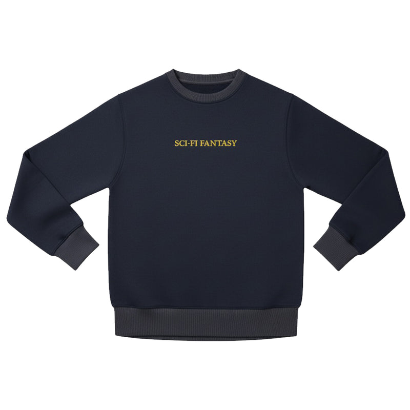 Sci-Fi Fantasy Logo Crew Neck - Navy