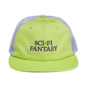 Sci-Fi Fantasy Logo Trucker - Neon Green Front