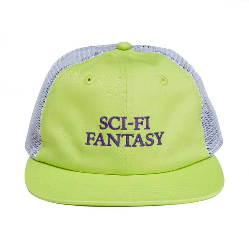 Sci-Fi Fantasy Logo Trucker - Neon Green Front