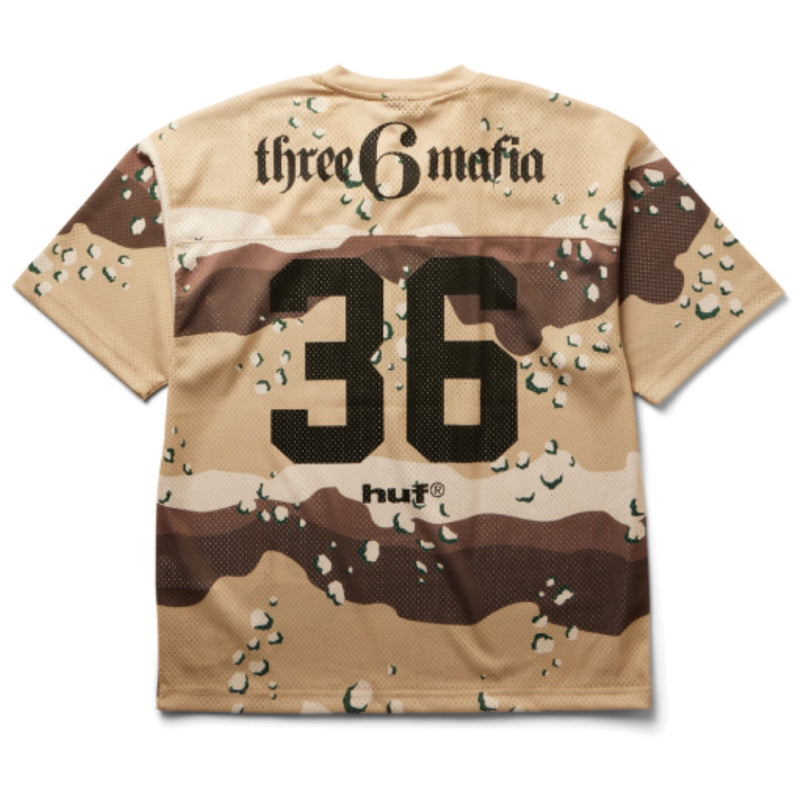 Three 6 Mafia x HUF Football Jersey - Camo Back