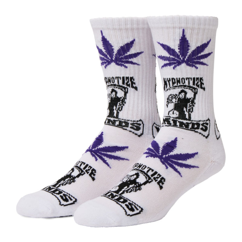 Three 6 Mafia x HUF Hypnotize Minds Socks - White