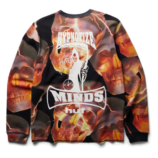 Three 6 Mafia x HUF Torched Thermal Long Sleeve - Multicolored Back