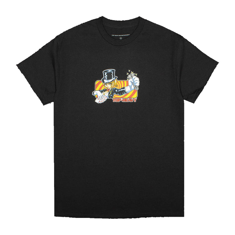 Top Heavy Slight of Hand T-Shirt - Black Front