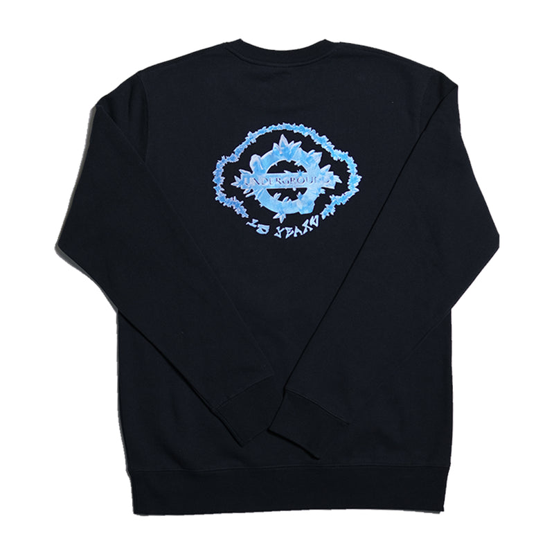 Underground 15 Year Logo Crystals Crew - Navy Back