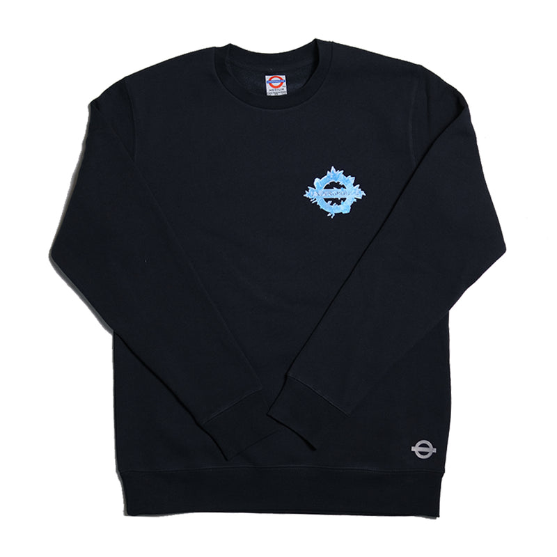 Underground 15 Year Logo Crystals Crew - Navy Front