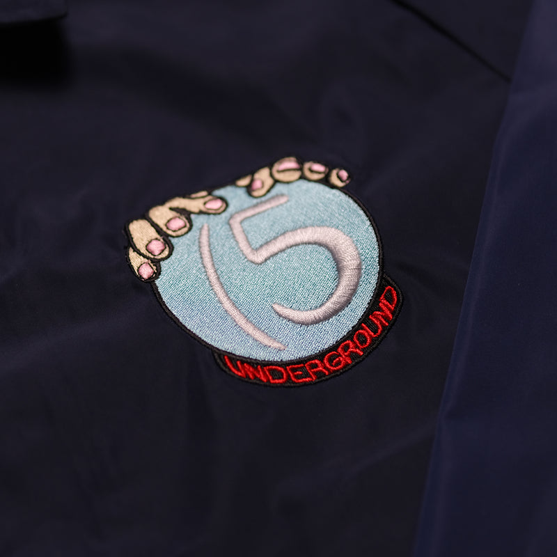 Underground 15 Year Wizard Coach Jacket - Navy Front Detail