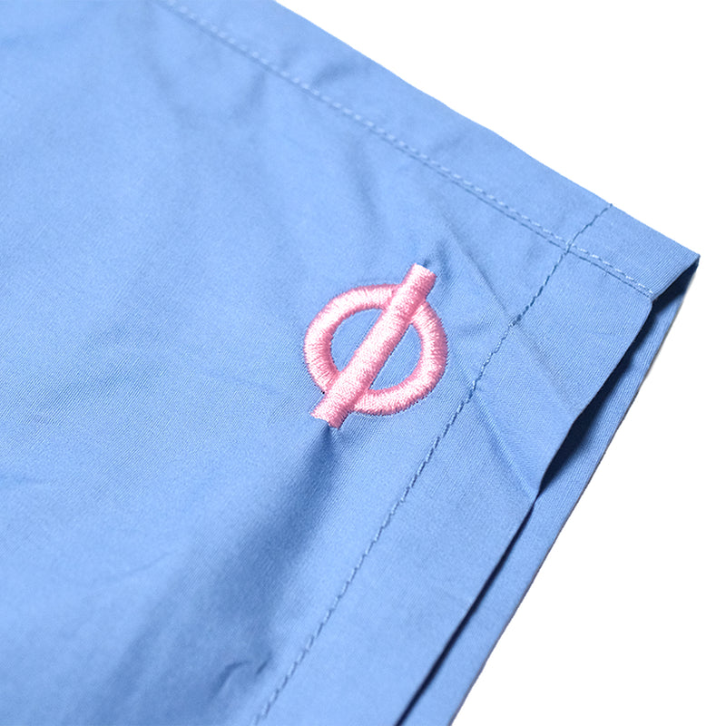 Underground Beach Logo Shorts - Carolina Blue Detail
