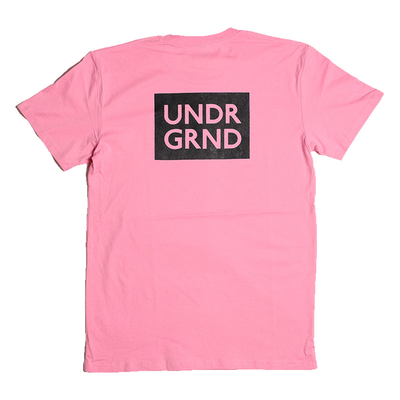 Underground Box Logo T-Shirt - Bubblegum Pink Back