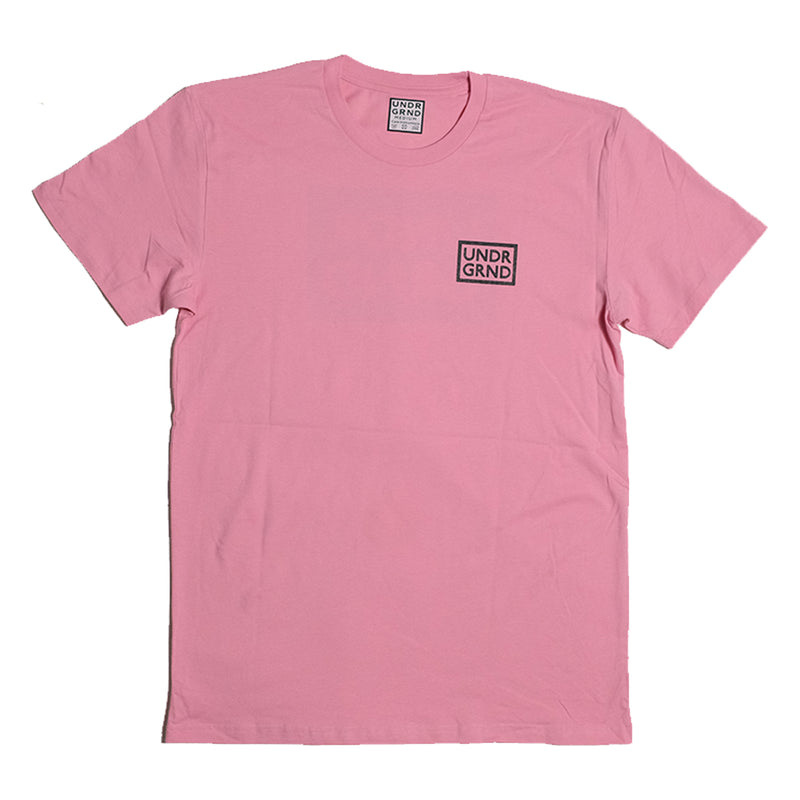 Underground Box Logo T-Shirt - Bubblegum Pink Front