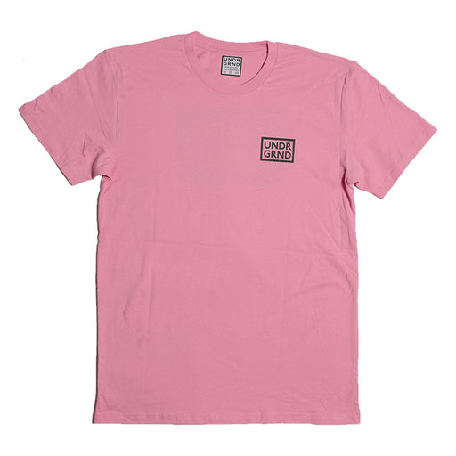 Underground Box Logo T-Shirt - Bubblegum Pink Front