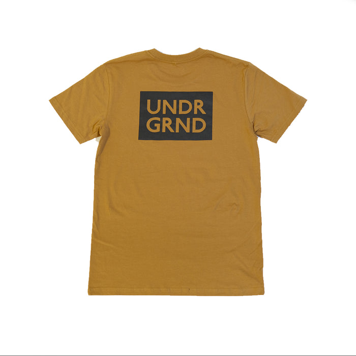 Underground Box Logo T-Shirt - Camel | Underground Skate Shop