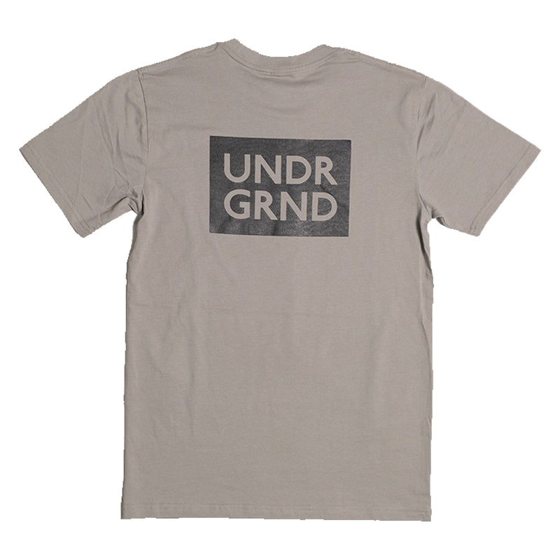 Underground Box Logo T-Shirt - Granite Grey Back