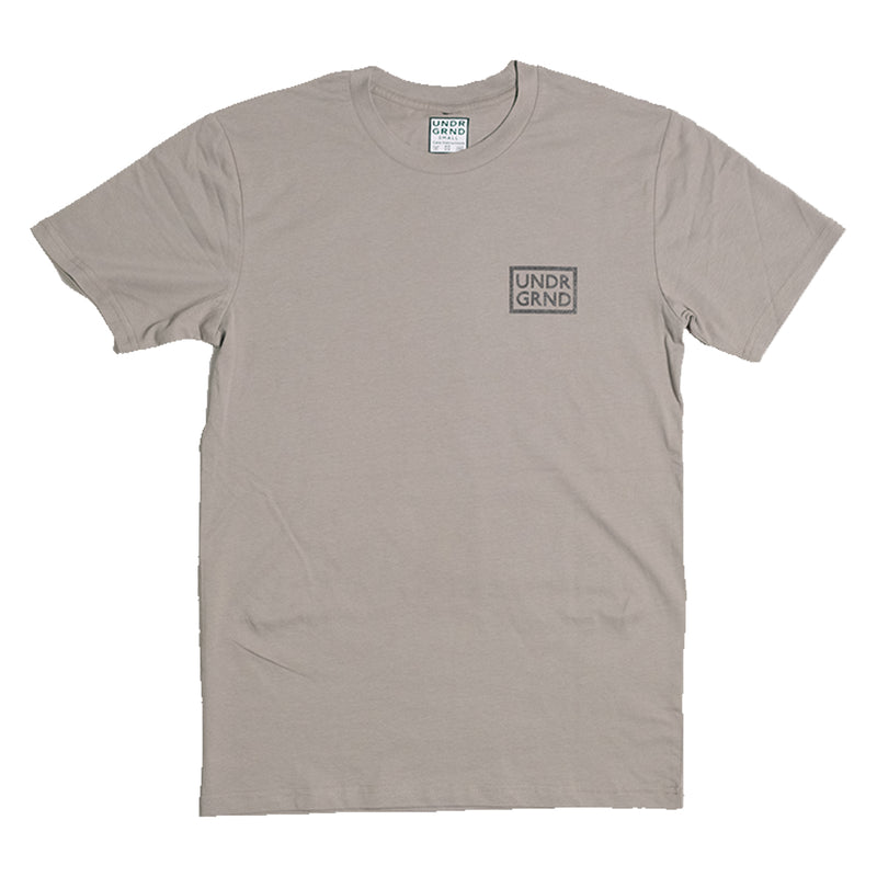 Underground Box Logo T-Shirt - Granite Grey Front