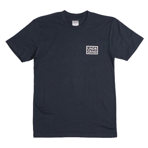 Underground Box Logo T-Shirt - Navy Front
