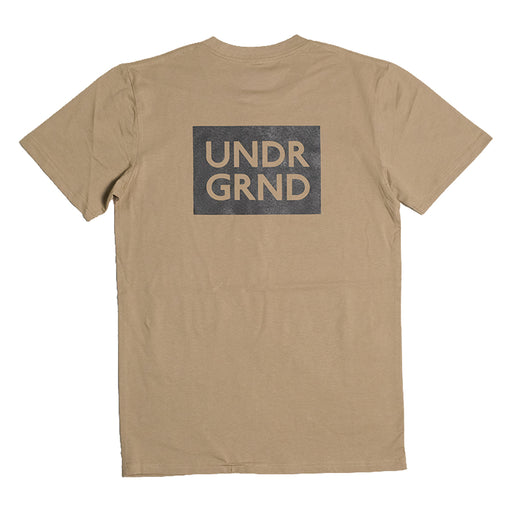 Underground Box Logo T-Shirt - Sand Back