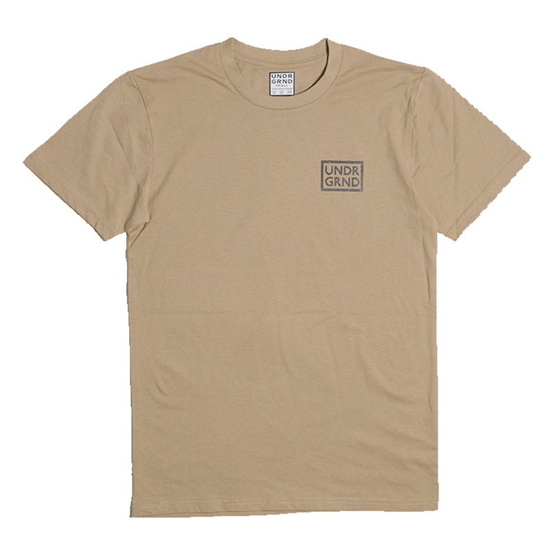 Underground Box Logo T-Shirt - Sand Front