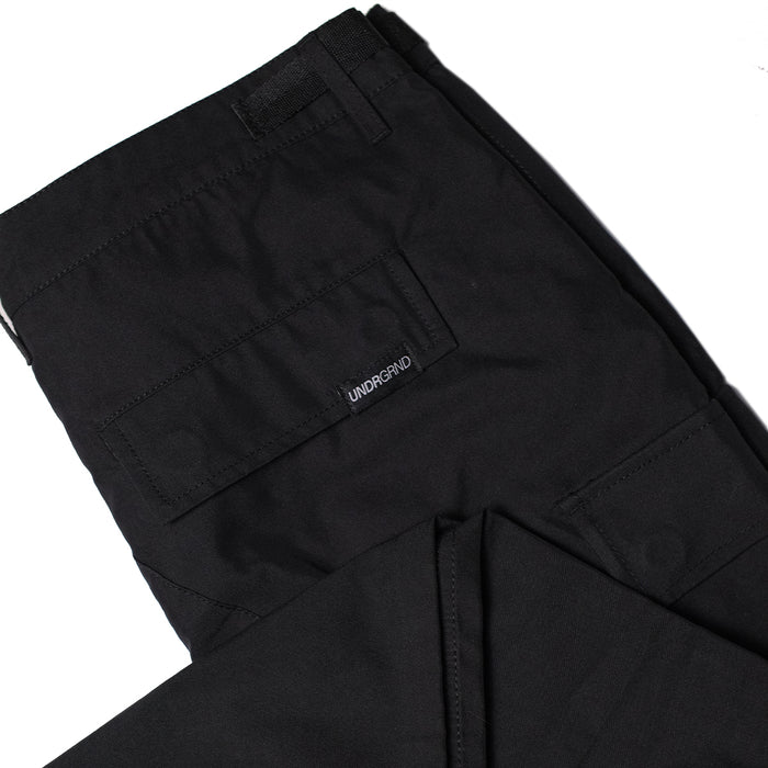 Underground Logo Cargo Pants - Black Pocket Detail
