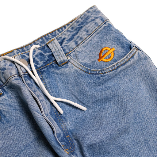 Underground Logo Drawstring Denim  - Light Blue Detail