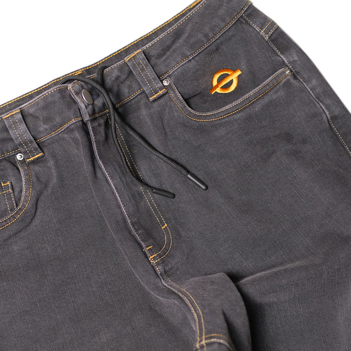 Underground Logo Drawstring Denim  - Washed Black Detail