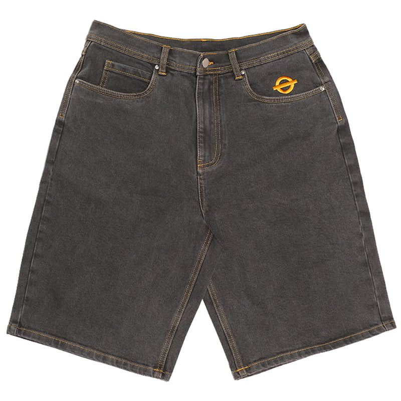 Underground Logo Drawstring Jorts  - Washed Black Front