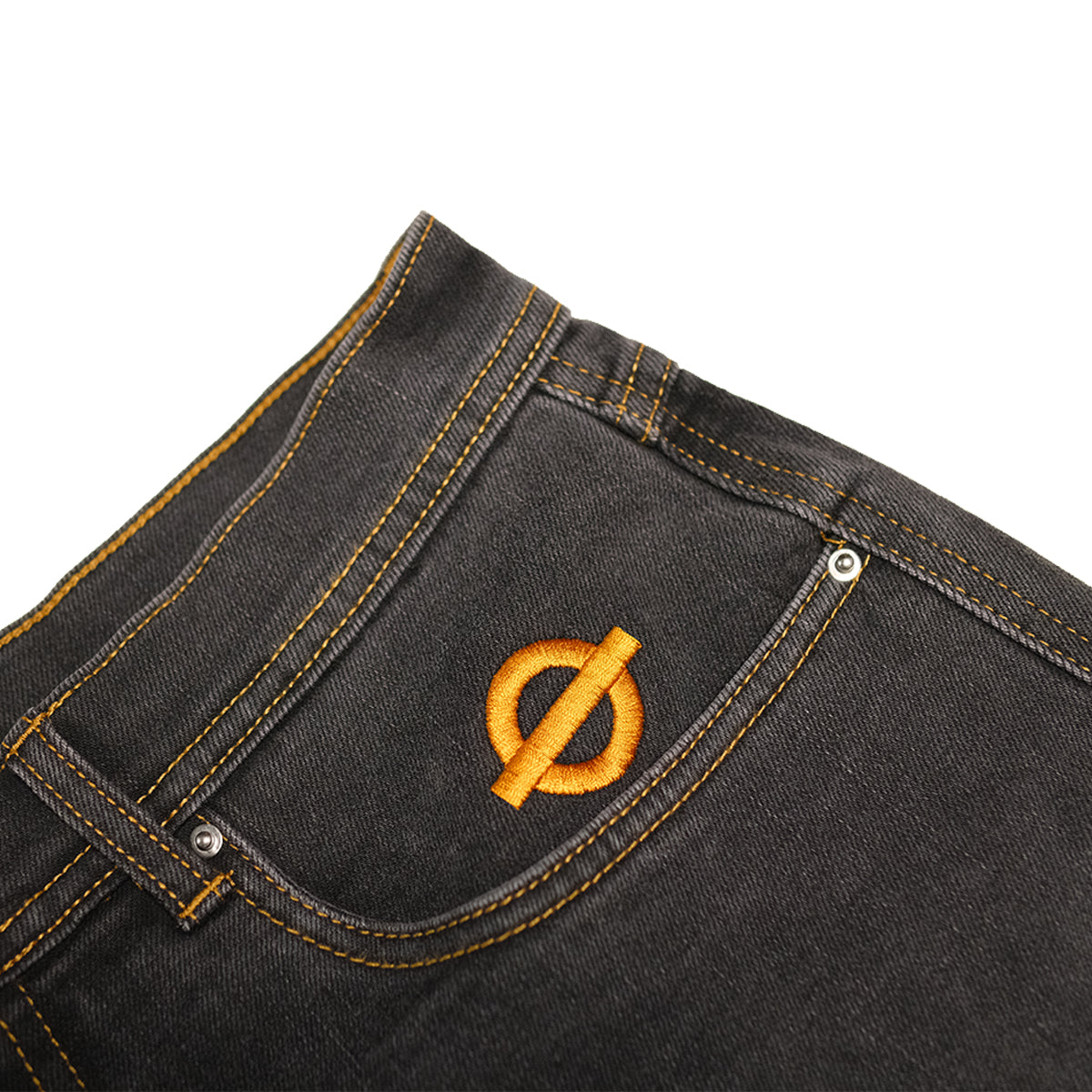 Underground Logo Drawstring Jorts  - Washed Black Front Detail