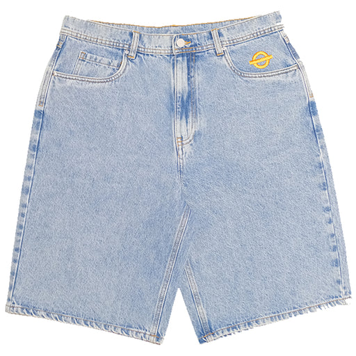 Underground Logo Drawstring Jorts  - Washed Blue Front