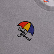 Underground Rainy Days Crew - Heather Grey Chest Detail