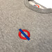Underground Roundel Crew Neck - Heather Grey Detail