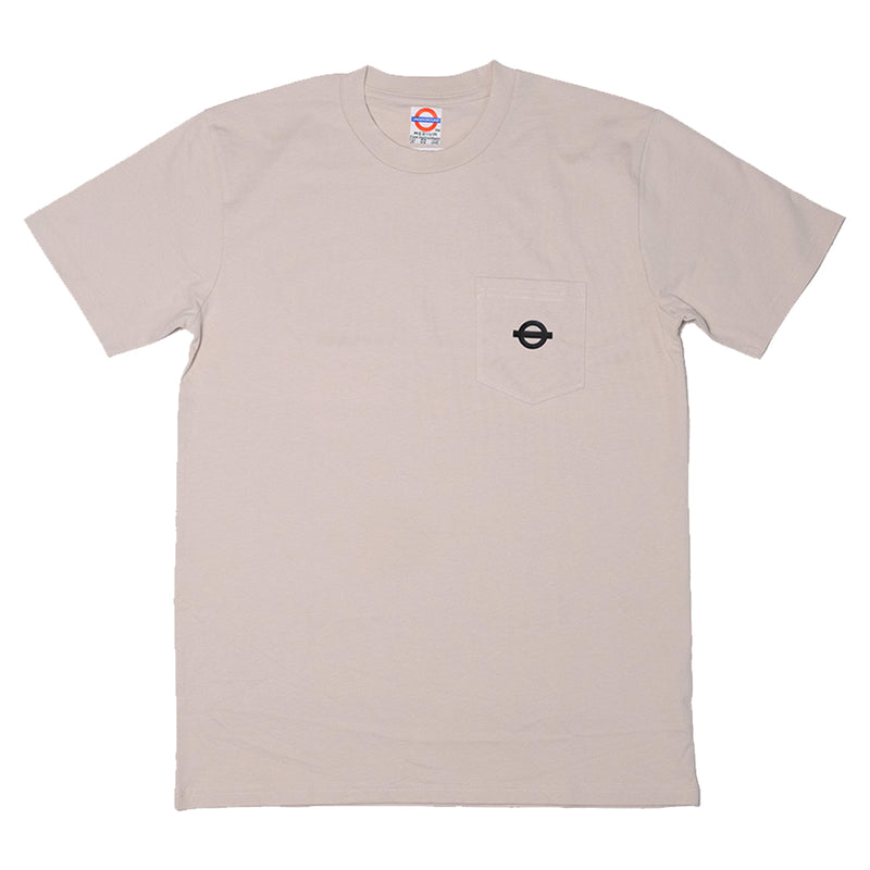 Underground Roundel Logo Pocket T - Bone Front