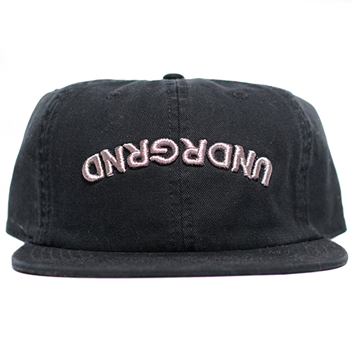 Underground Switch 6 Panel Hat - Black/Charcoal