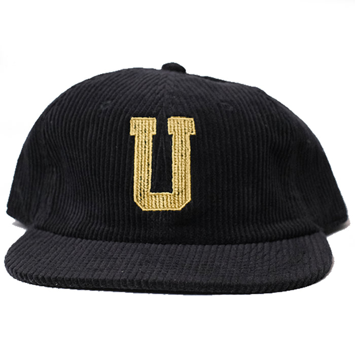 Underground "Chain" Corduroy 6 Panel Hat - Black
