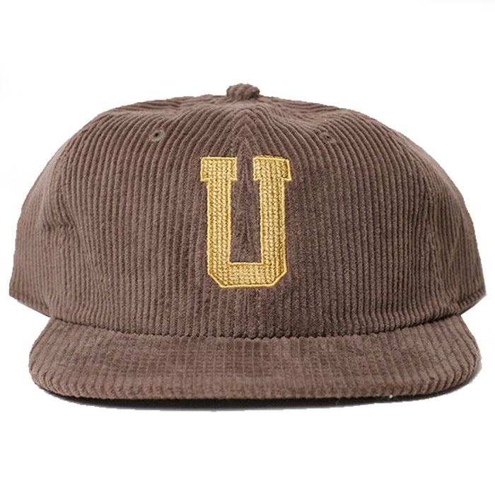 Underground "Chain" Corduroy 6 Panel Hat - Brown Front