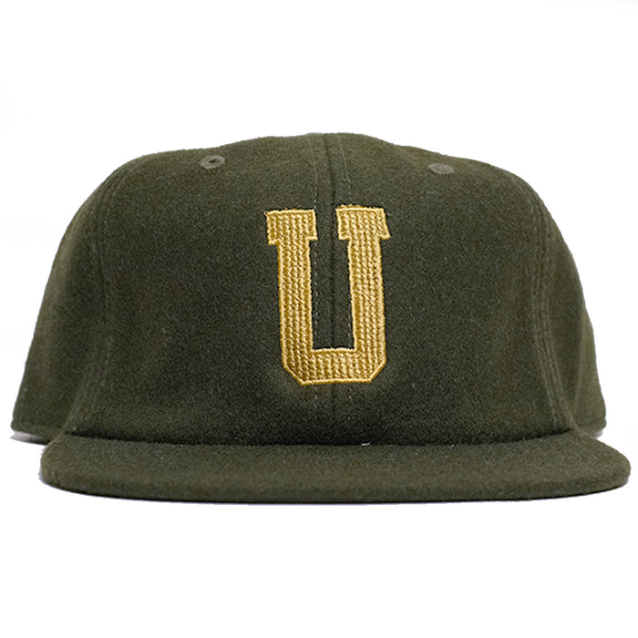 Underground "Chain" Wool 6 Panel Hat - Army Green Front