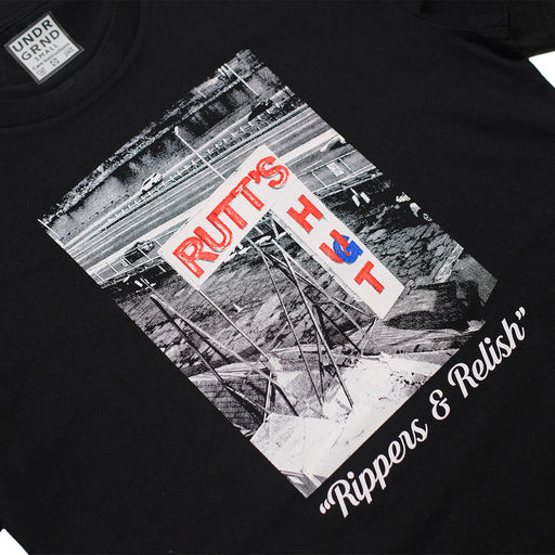 Underground x Rutts Hut "Rippers & Relish" T-Shirt Detail