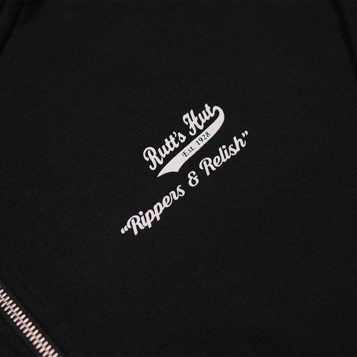 Underground x Rutts Hut "Rippers & Relish" Zip Up Front Detail