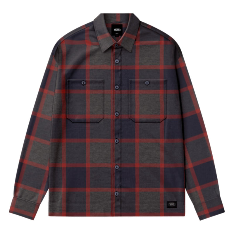 Vans Larkspur Flannel - Navy/Charcoal Front