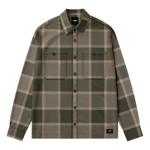 Vans Larkspur Flannel - Olive/Tan Front