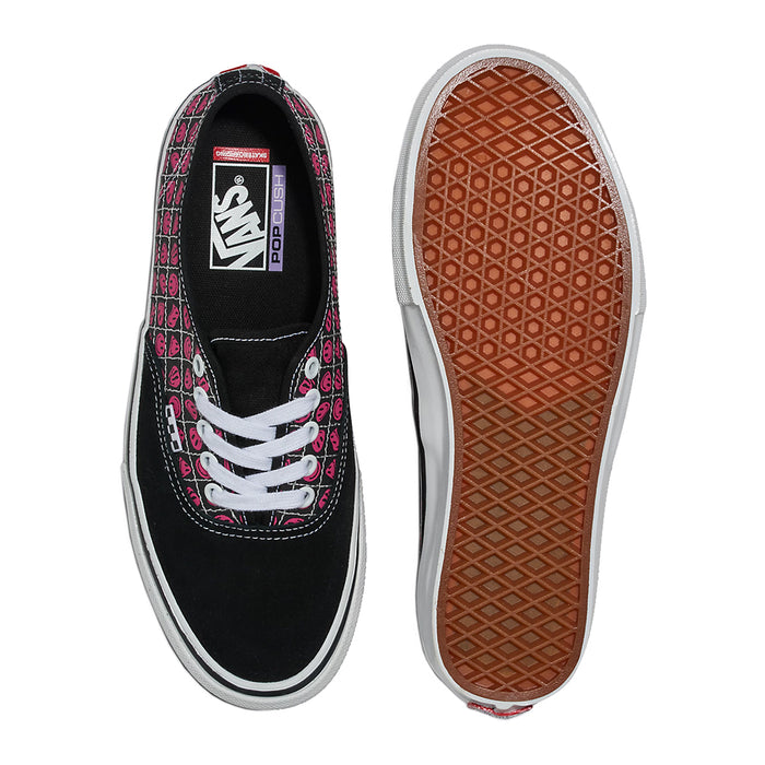 Vans Skate Authentic - "Acid Tab" - Black/Pink Top and Bottom